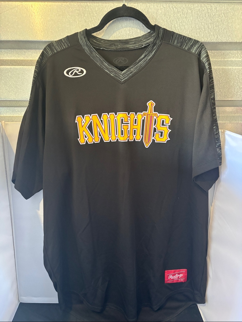 Rawlings Black Jersey with Yellow Knights Logo